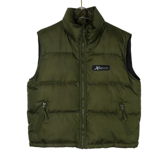 Xtreme Air Men's Army Green Puffer Vest with Fleece Lining Medium - Picture 1 of 8